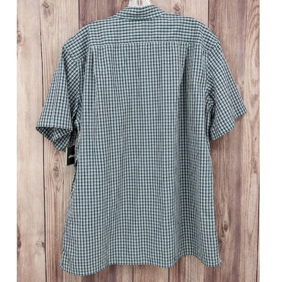 EDDIE BAUER Men's Rainier Short Sleeved Shirt Sz L - Picture 8 of 8